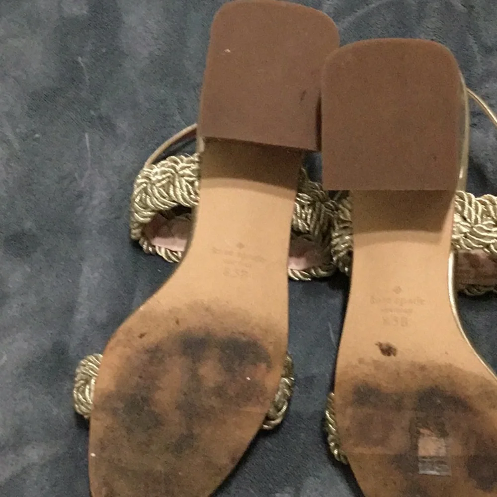 Kate Spade Gold Braided Sandals - Picture 6 of 6